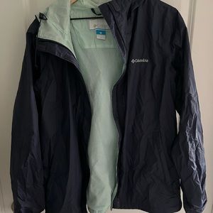 Navy Columbia Insulated Raincoat